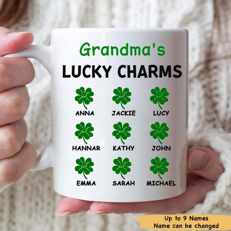 Personalized Grandma Lucky Charms Irish St Patrick’S Day Mug