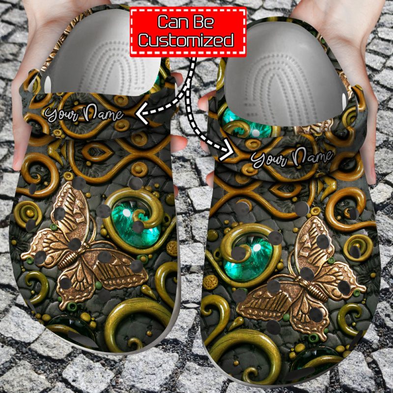 Animal – Personalized Butterfly Ancient Clog Shoes For Men And Women