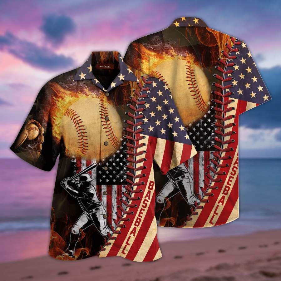 Nothing More American Than Baseball Hawaii Aloha Shirts Ha51951