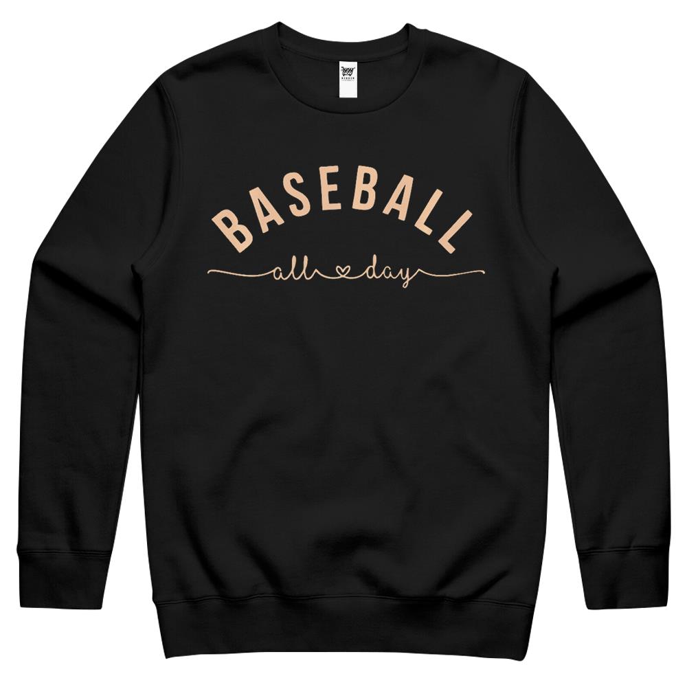 Baseball All Day Baseball Mom Shirt Baseball Mom Crewneck Sweatshirt