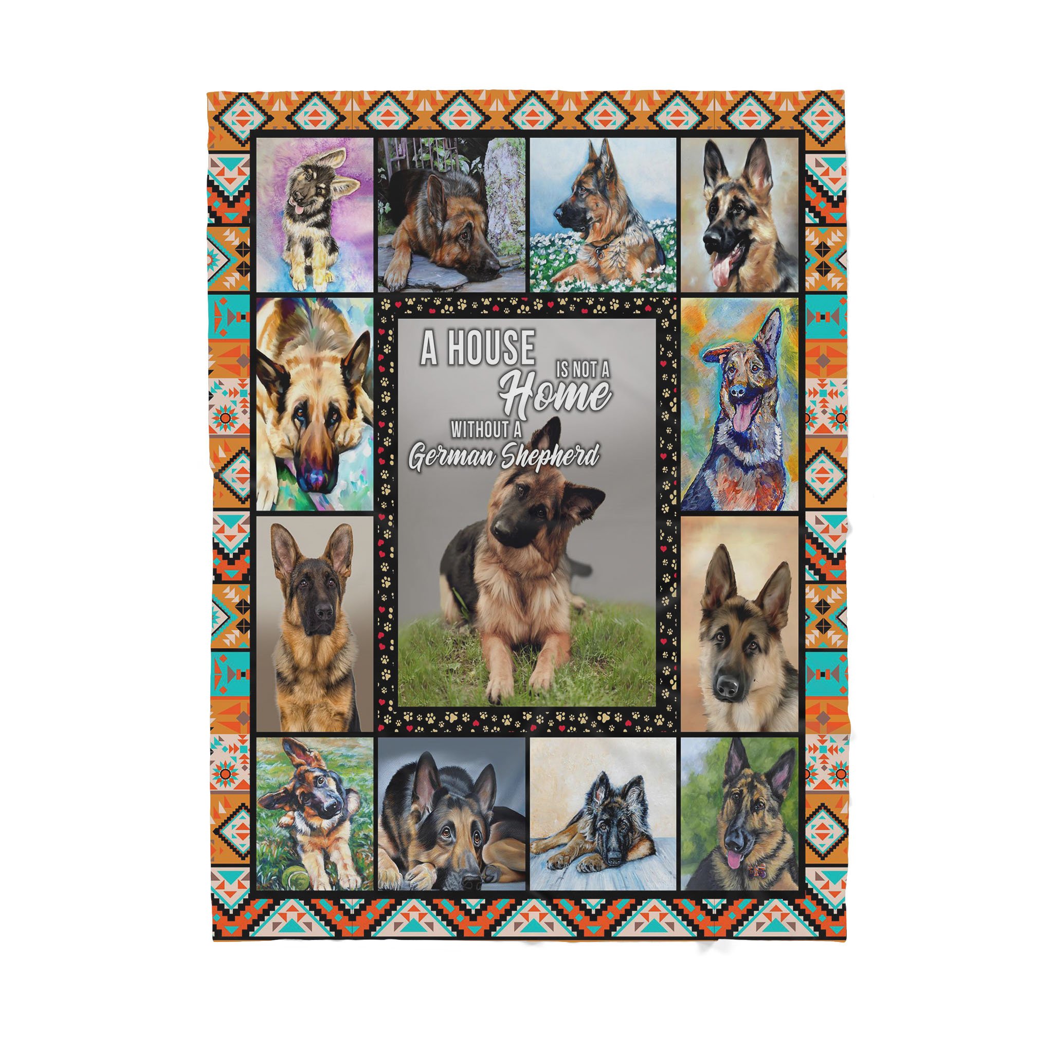 Custom Blanket German Shepherd – Gift For Dog Mom – Sherpa Blanket DL