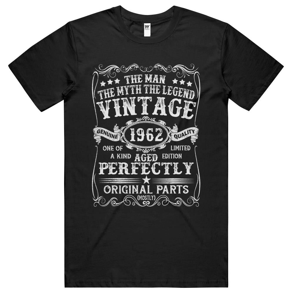 Mens 60 Years Old Gift Vintage 1962 Man Myth Legend 60Th Birthday T Shirts