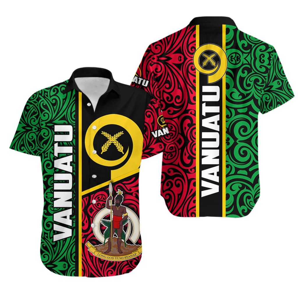 Vanuatu Rugby Hawaii Shirt Polynesian Flag Style Ha25034