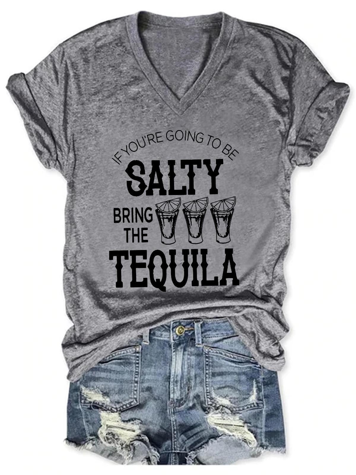 Women’S Drinking  Tequila V-Neck T-Shirt