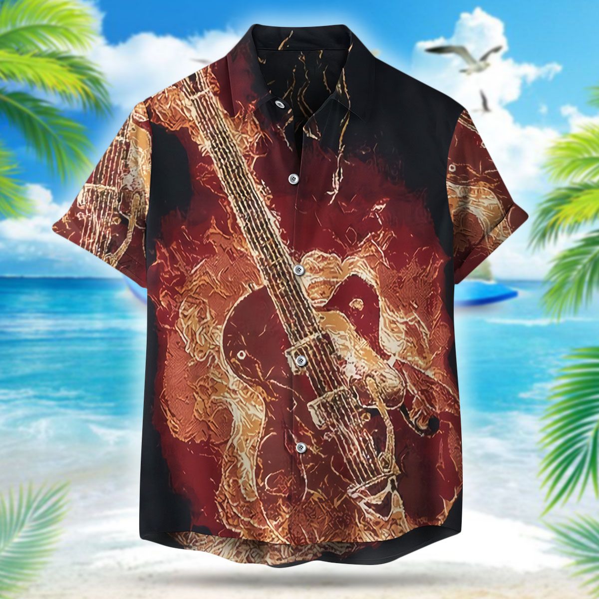 Guitar Hawaiian Shirt Ha25639