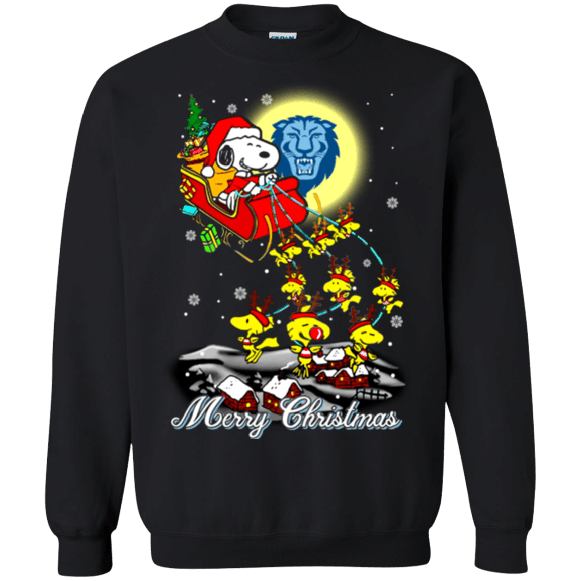 Blithesome Columbia Lions Snoopy Ugly Christmas Sweater 2023S Santa Claus With Sleigh Sweatshirts