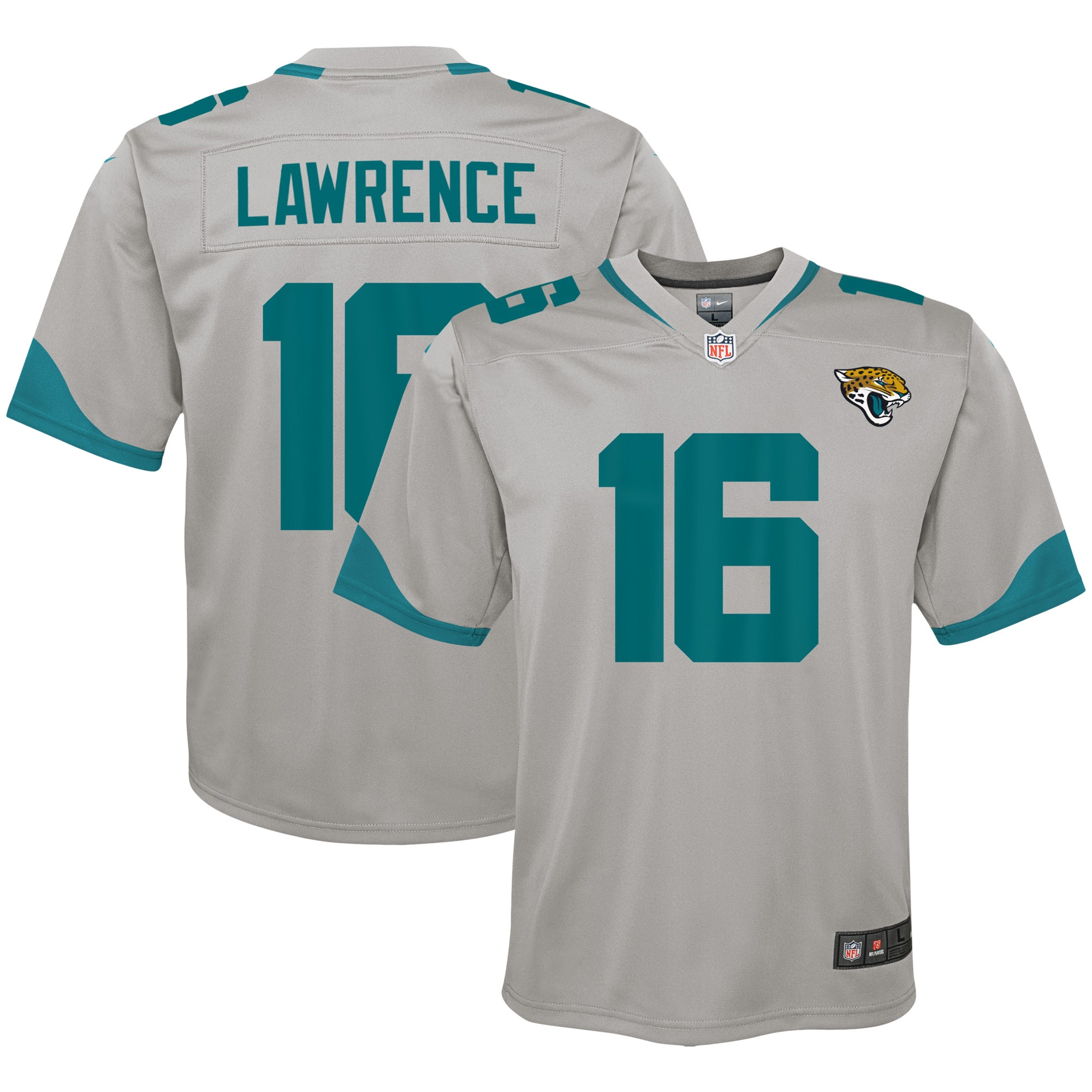 Trevor Lawrence Jacksonville Jaguars Inverted Team Game Jersey – Silver NFL