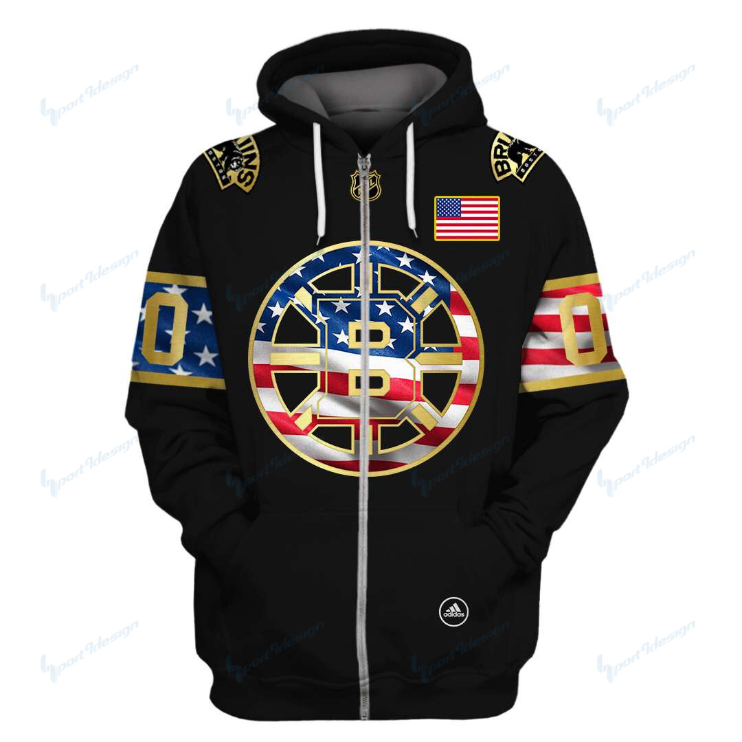 Boston Bruins Limited Edition All Over Print Hoodie Sweatshirt Zip Hoodie T Shirt Unisex 834