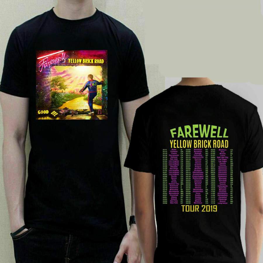 Elton John Farewell Yellow Brick Road concert tour 2019 T-Shirt. S-2XL