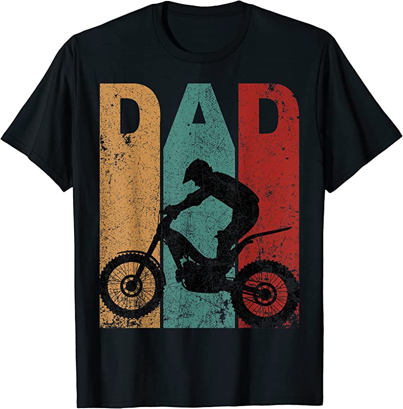 Vintage Motocross Dad Fathers Day Gift Biker Motorcycle T-Shirt