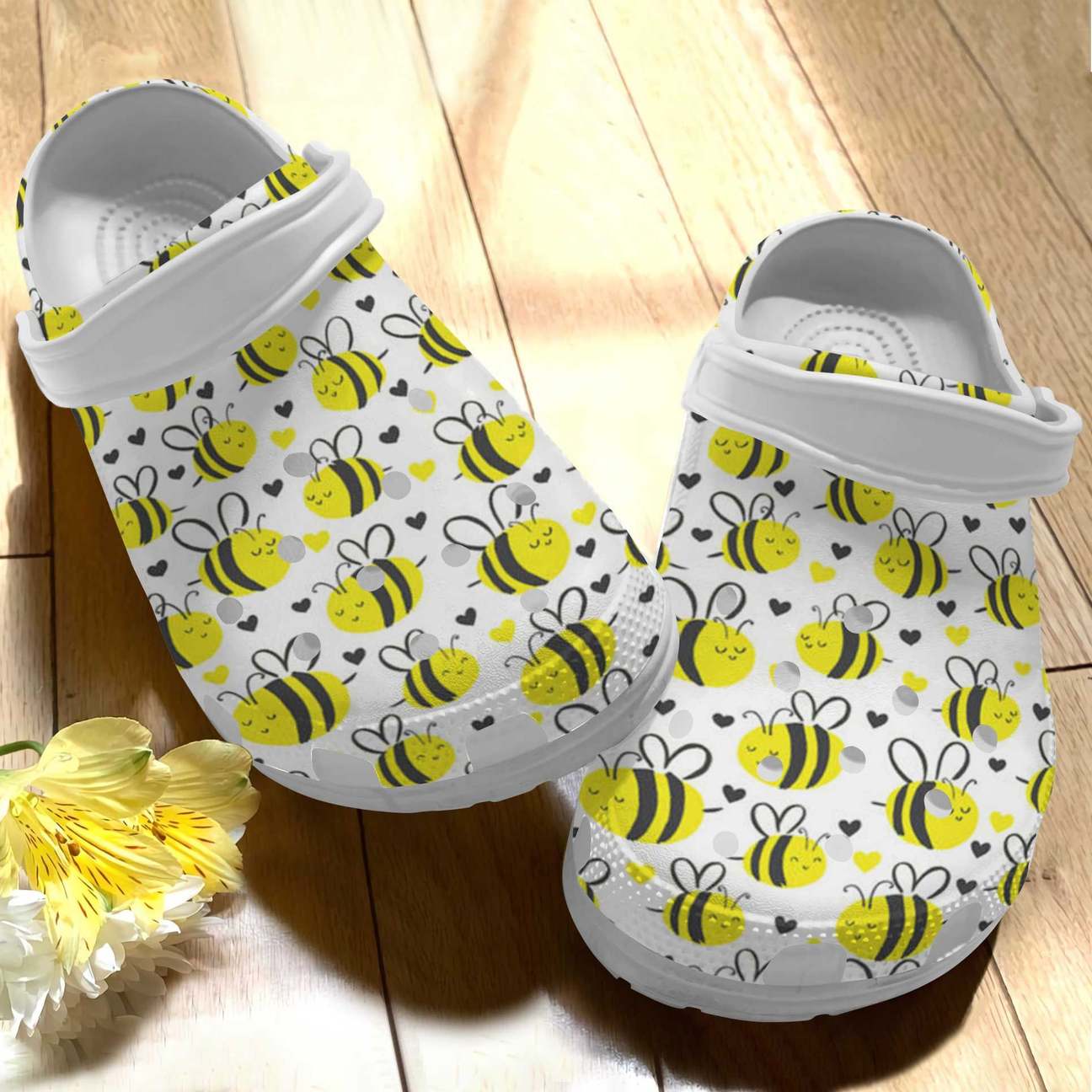 Bee Personalized Clog, Custom Name, Text I Love Bee, Fashion Style For Women, Men, Kid, Print 3D