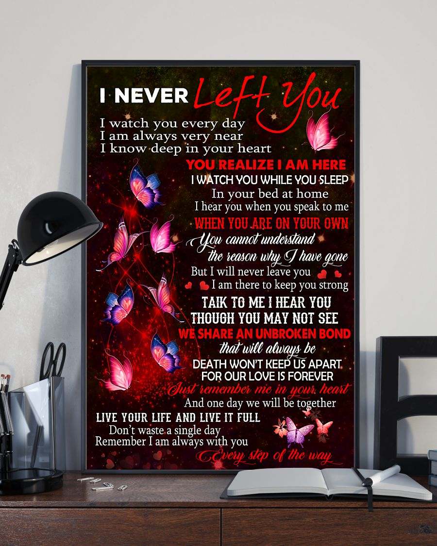 Widow I never left you Butterfly poster memorial day