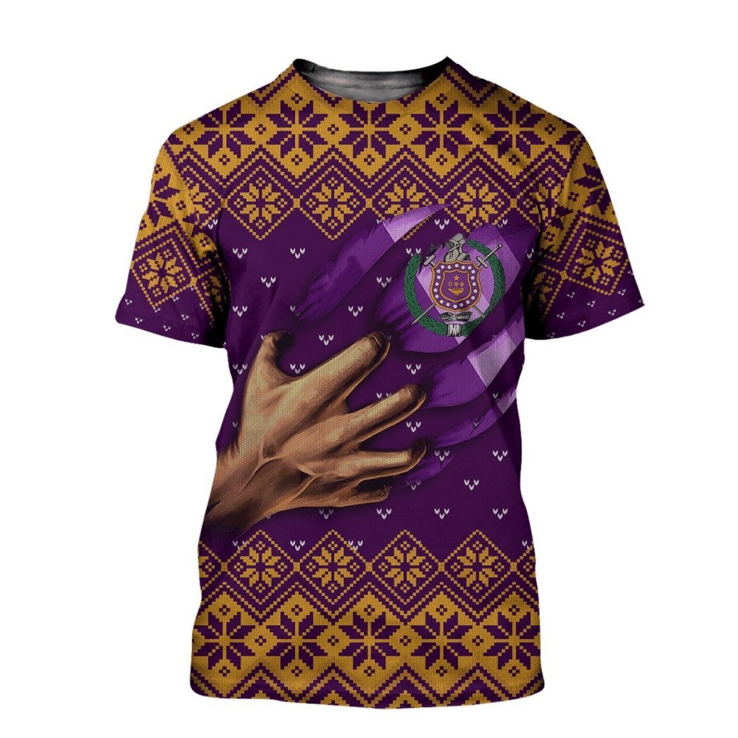 Fraternity Tshirt – Lux Omega Psi Phi In My Heart Christmas Tshirt