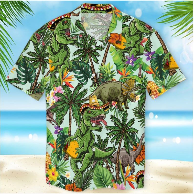 Dinosaurs Multicolor Best Design Hawaii Shirt Ha96942