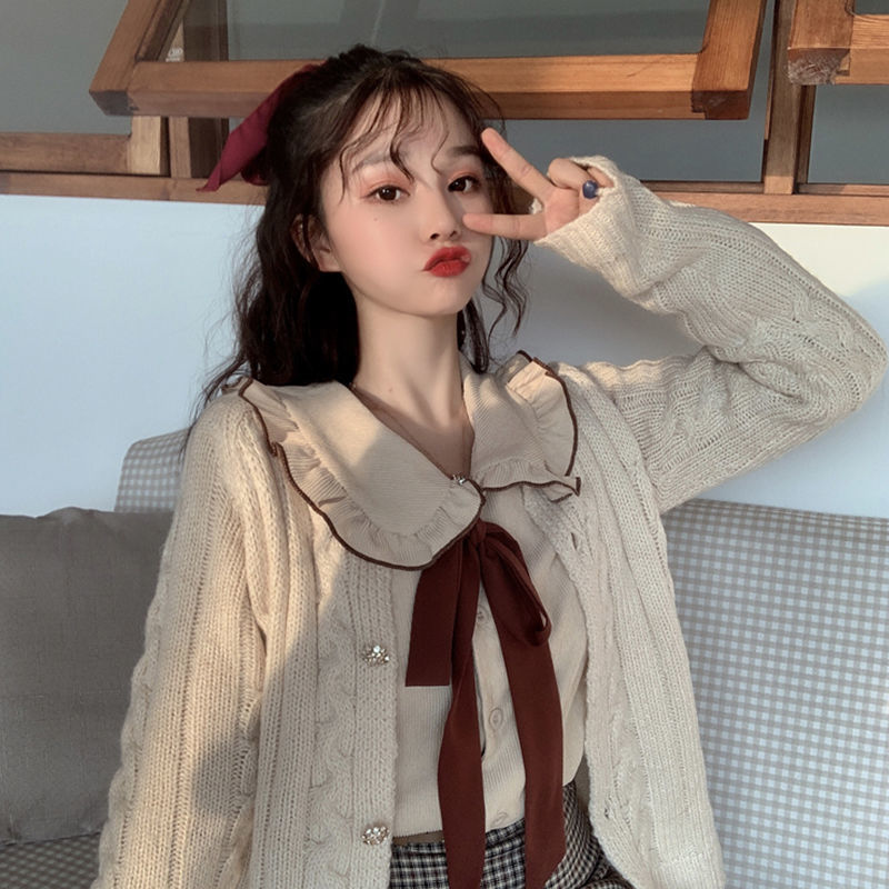 Blouses Women Elegant Kawaii Bow Peter Pan Collar Leisure Design New Fashion Korean Style Trendy All-match Female Clothes Lovely alx