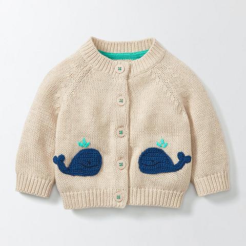 Big Discount Autumn Children Thin Sweaters Cartoon Animals Embroidery Baby Girls Boys Knitted Cardigan Sweater Kids Coats alx