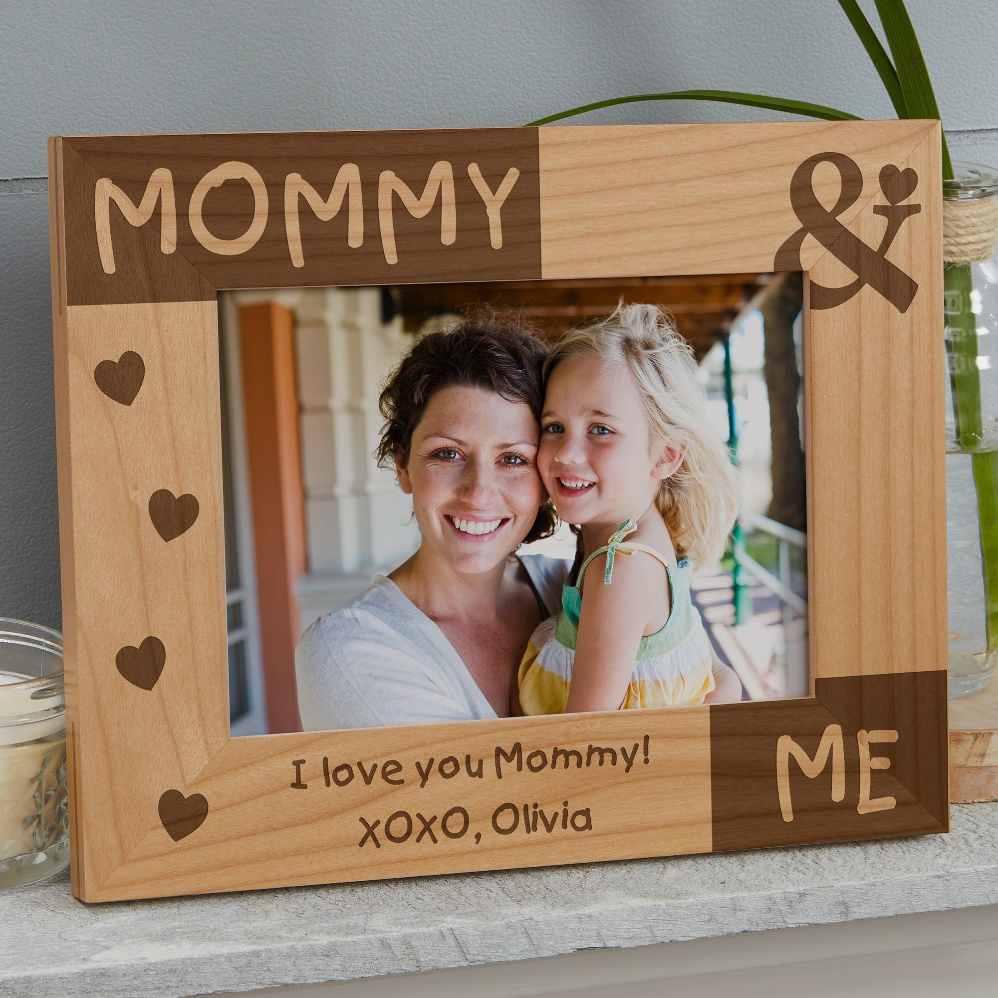 You & Me Personalized Picture Frame, Gifts for Mom, Mother’s Day Gifts, Personalized Gifts for Mom, Custom Frame, Wood Frame