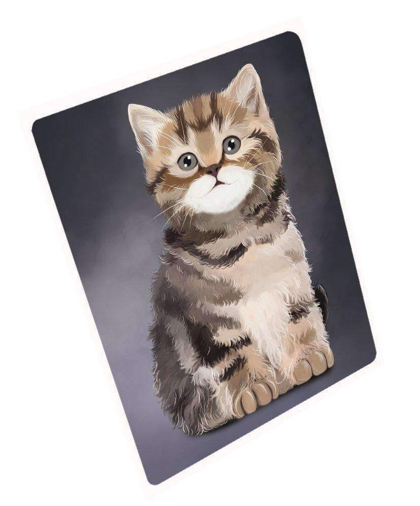 British Kitten Cat Art Portrait Print Woven Throw Sherpa Plush Fleece Blanket