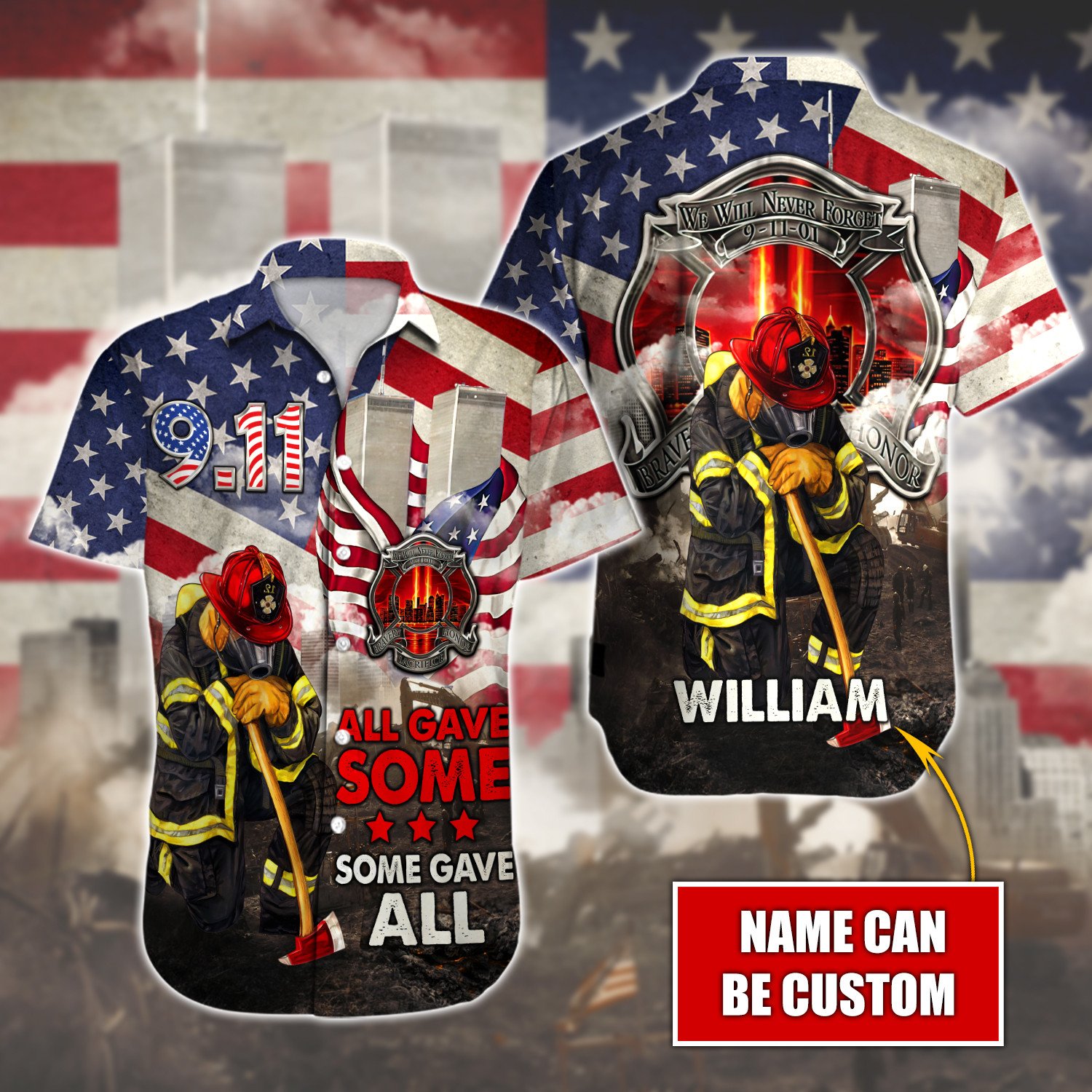 Patriot Day Hawaiian Shirt Custom T-41174