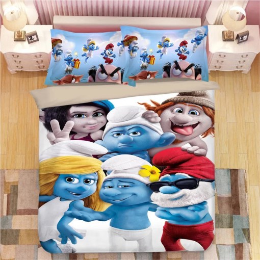 The Smurfs Smurfette 7 Duvet Cover Pillowcase Home Decor 3D Bedding Set 6364