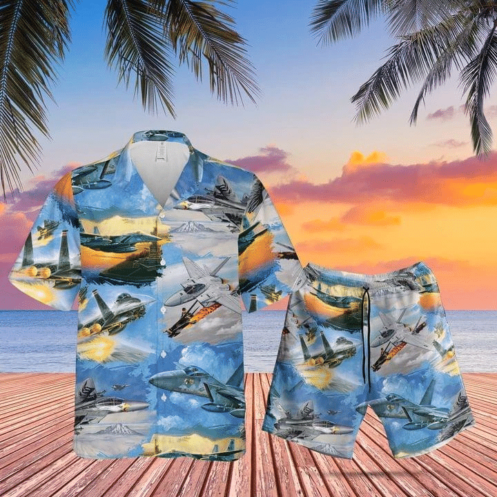 Air Force Mcdonnell Douglas Eagle Hawaii Shirt Set Unisex Ha12499