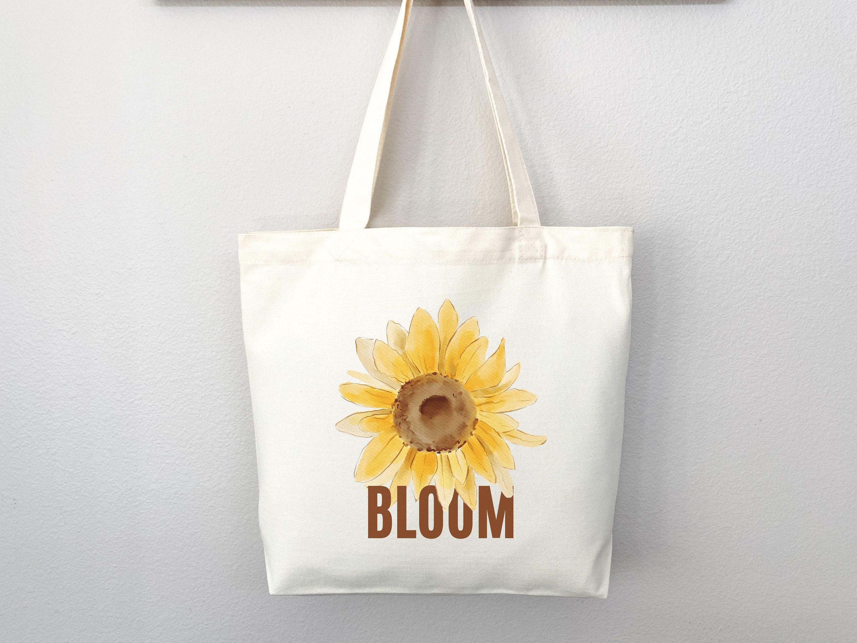 Sunflower Tote Bag flower tote bag canvas tote bag eco friendly bag aesthetic tote butterfly bag floral tote bag gift plant lover flower bag