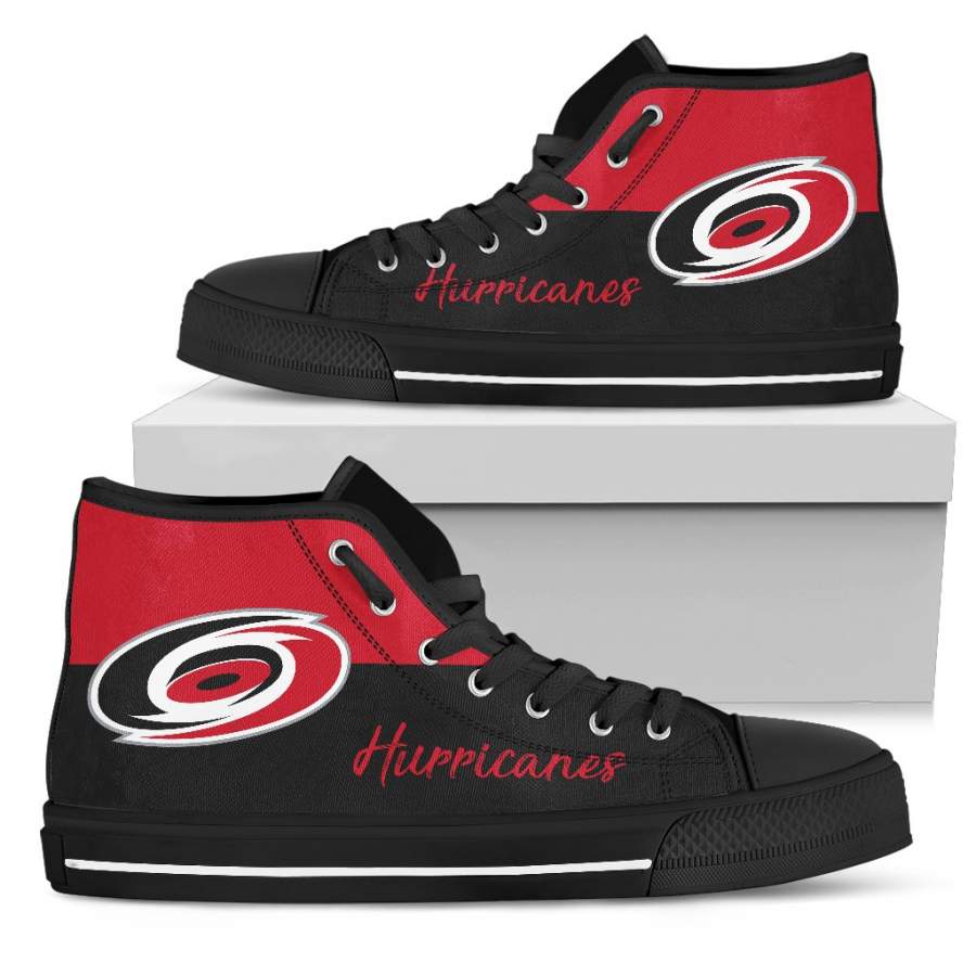 Divided Colours Stunning Logo Carolina Hurricanes High Top Shoes