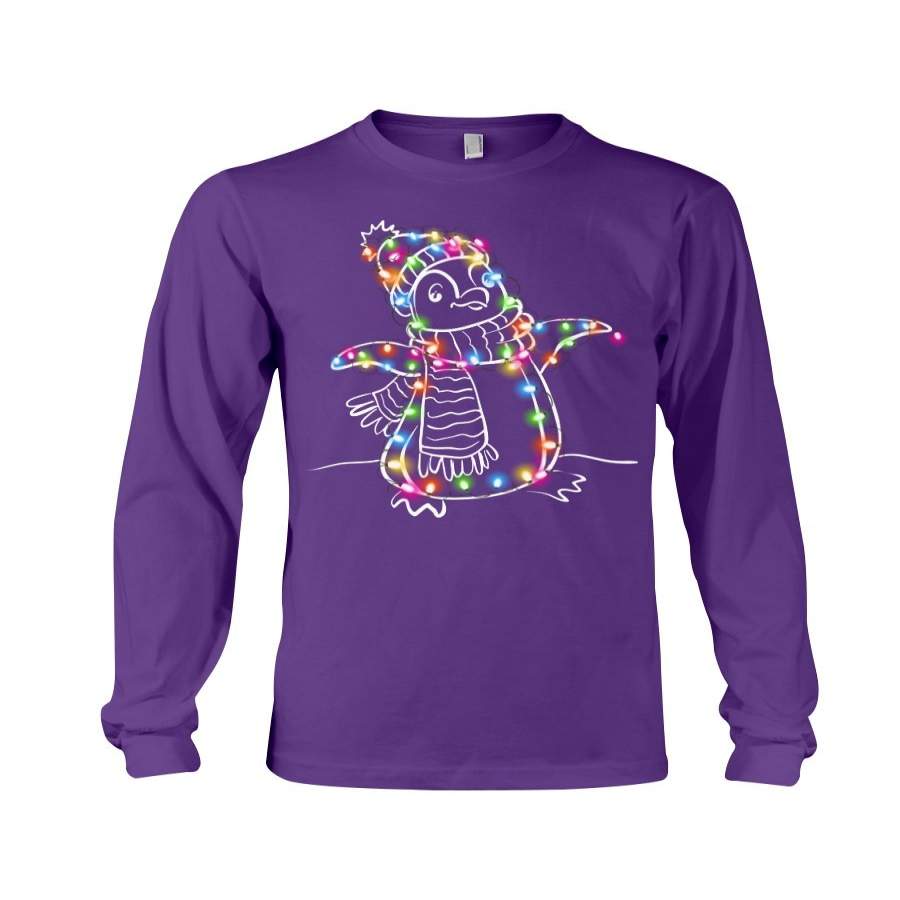 Penguin Coloful Lights Unisex Long Sleeve