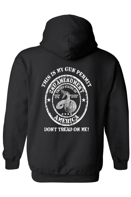 Unisex Zip Up Hoodie Don’t Tread On Me 2nd Amendment