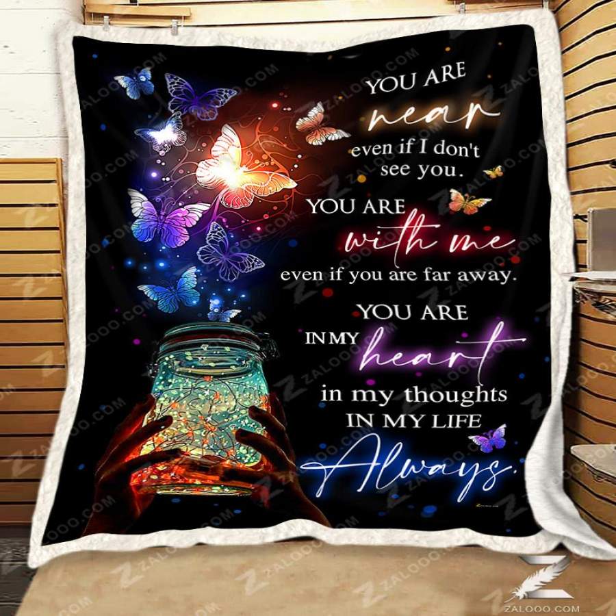 Zalooo – Fleece blanket – Butterfly – You are near