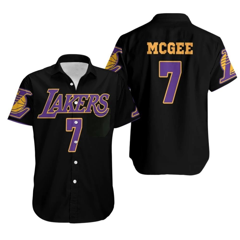 7 Javale Mcgee Lakers Jersey Inspired Style Hawaiian Shirt Combo Beach