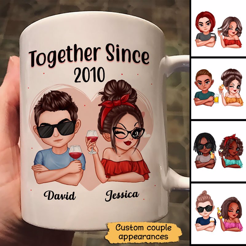 Cool Couple Together Since Anniversary Gift Personalized Mug