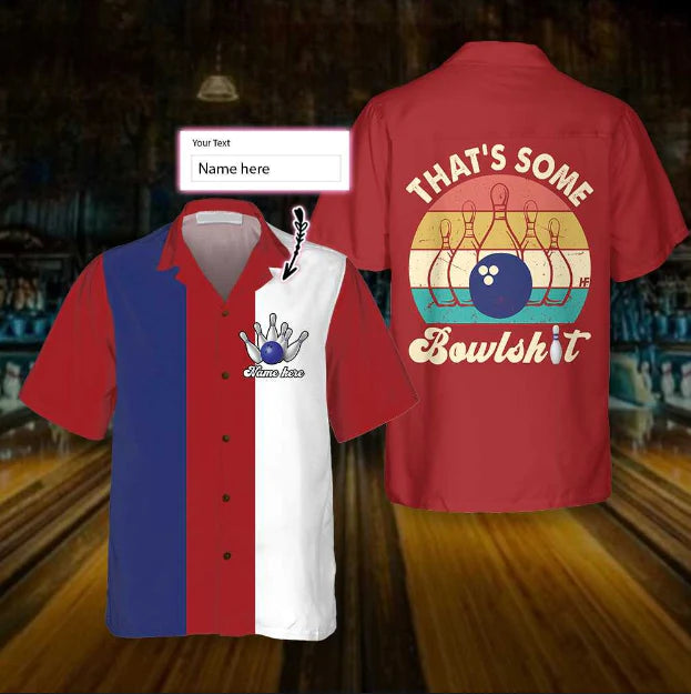 That’S Some Bowlsht Bowling Vintage Personalized Hawaii Shirt For Men And Women