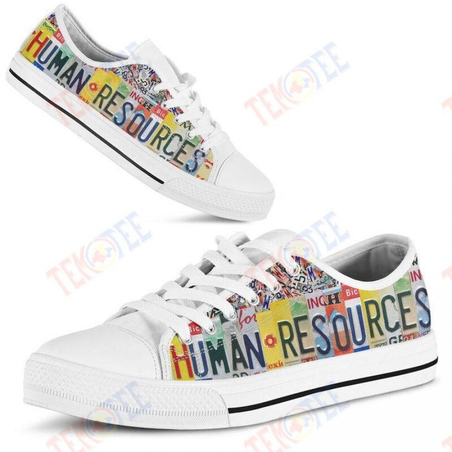 Mens Womens Human Resources License Plates Low Top Shoes Custom Print Footwear Converse Sneakers TMT311