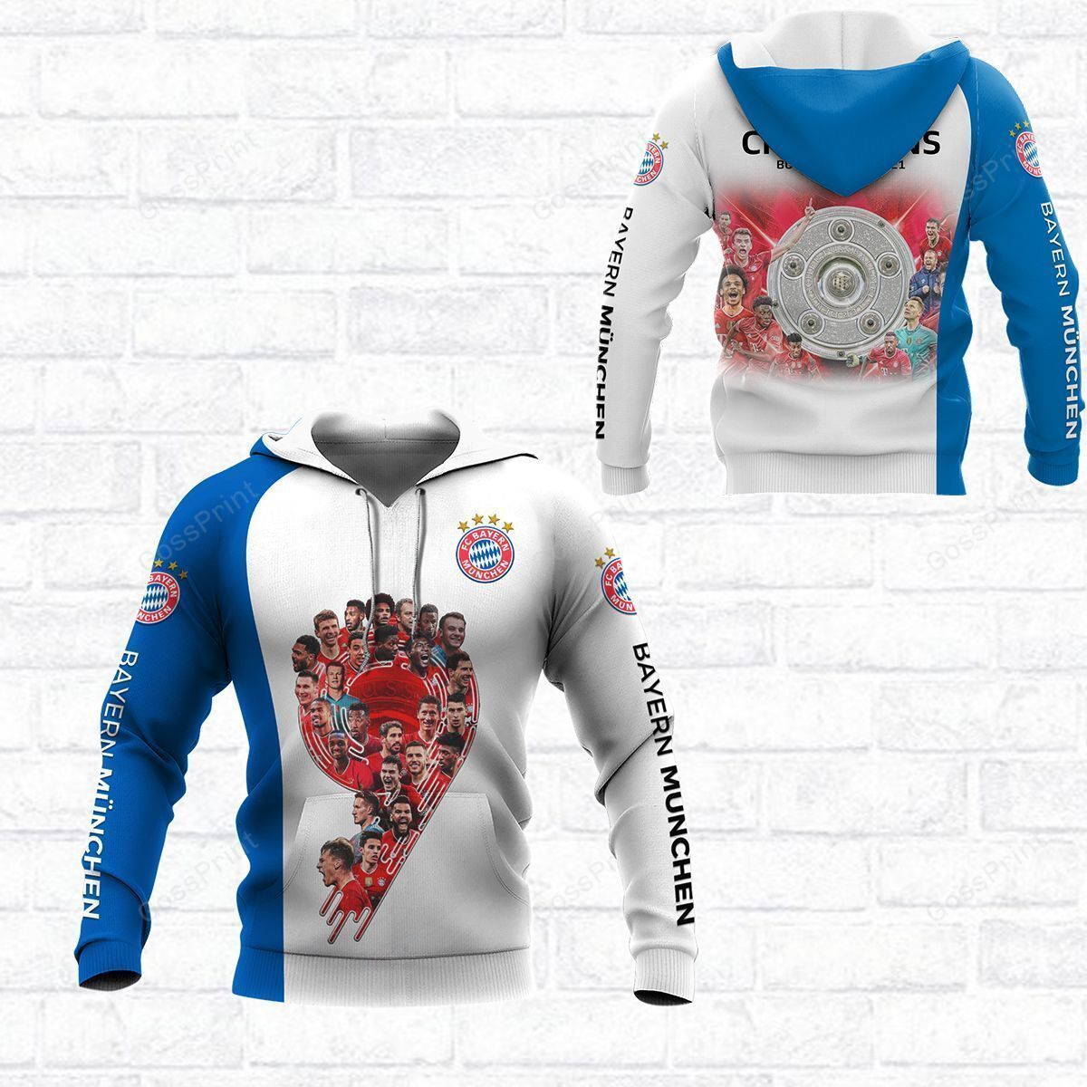 3D All Over Printed Bayern Muchen Shirts Ver 13