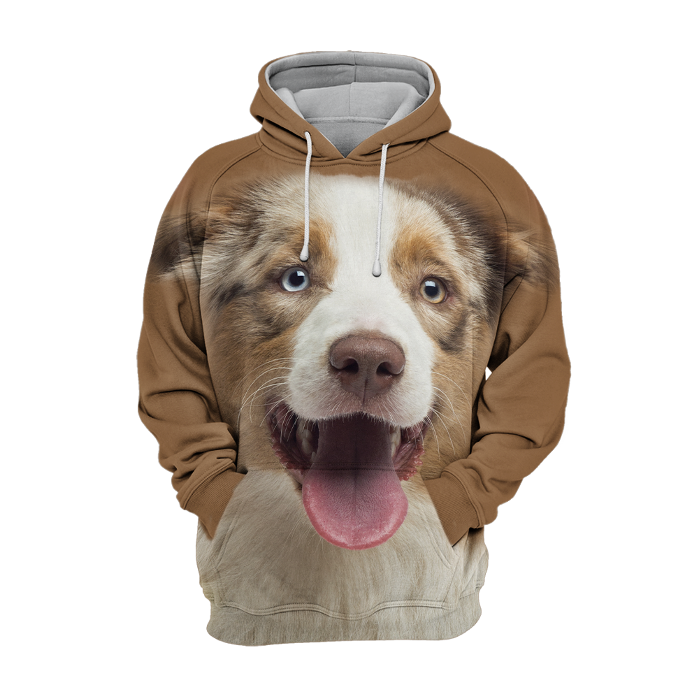 Unisex 3D Graphic Hoodies Animals Dogs Australian Shepherd Laugh