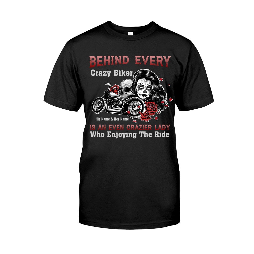Behind Every Crazy Biker Motorcycle Couple – Personalized Shirts