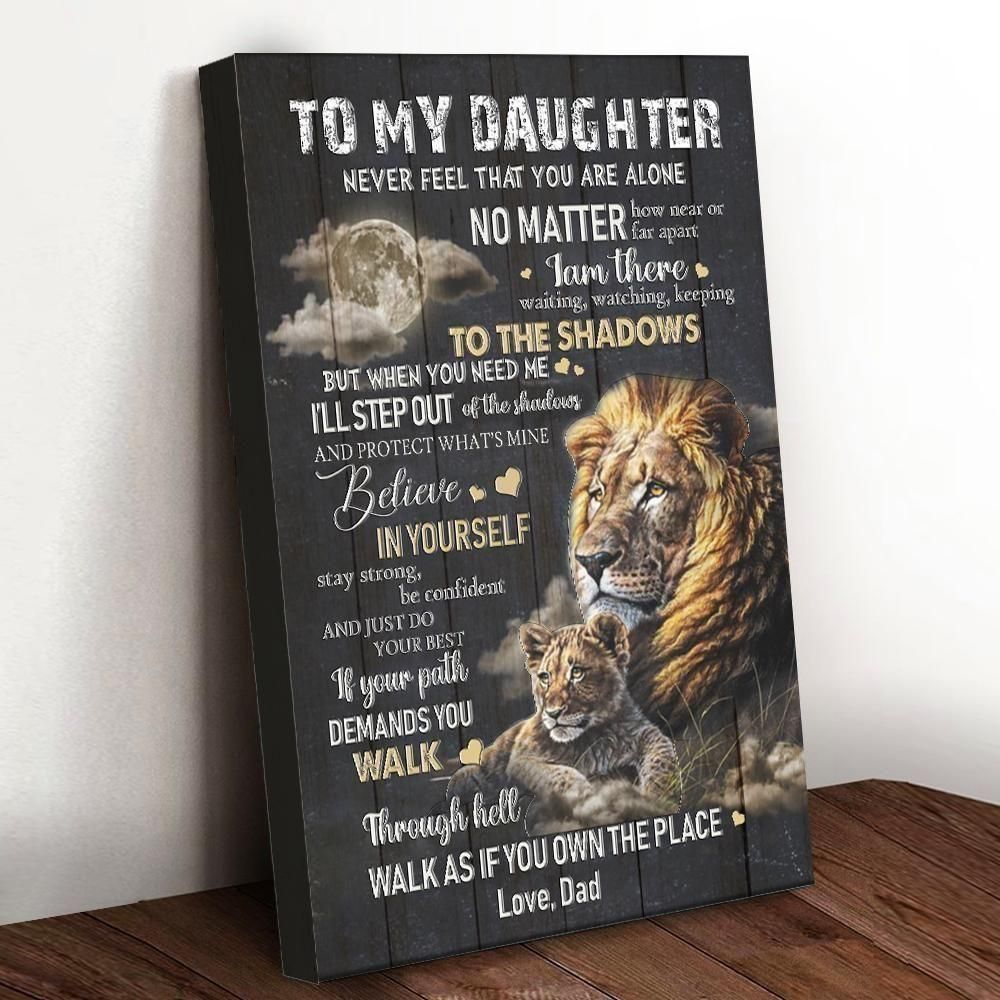 City Barks [Poster/Canvas] Gifts For Dad, Believe In Yourself Daughter Dad   Gift For Dad, Father’s Day, Home Decor  , -ZA719