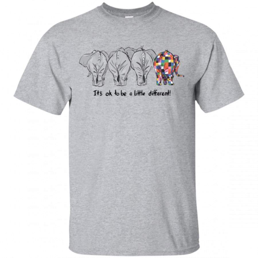 Funny Elephant Autism It's Ok To Be A Little Different shirts – Cool Amazing Fashion