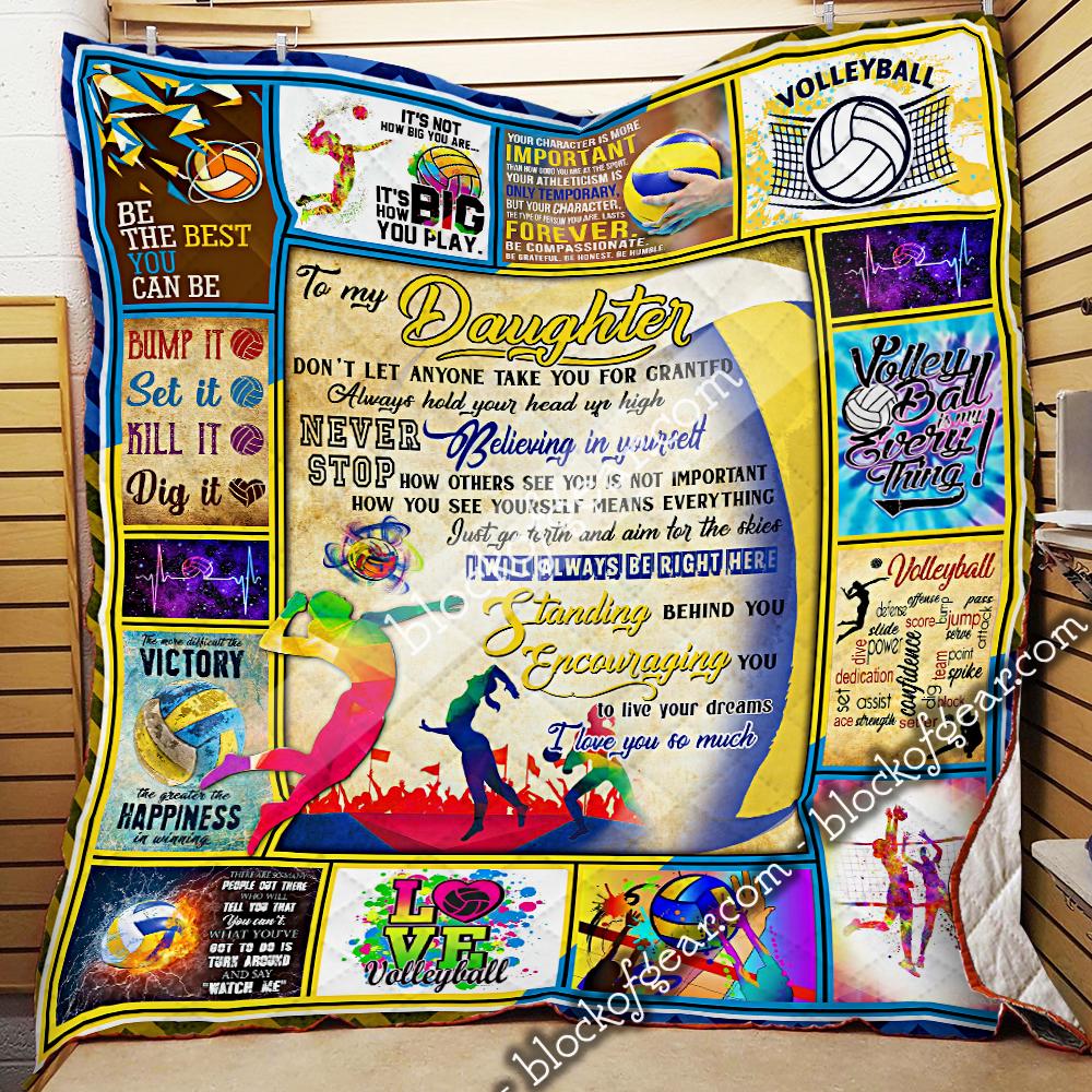 To My Daughter, Volleyball Quilt Blanket