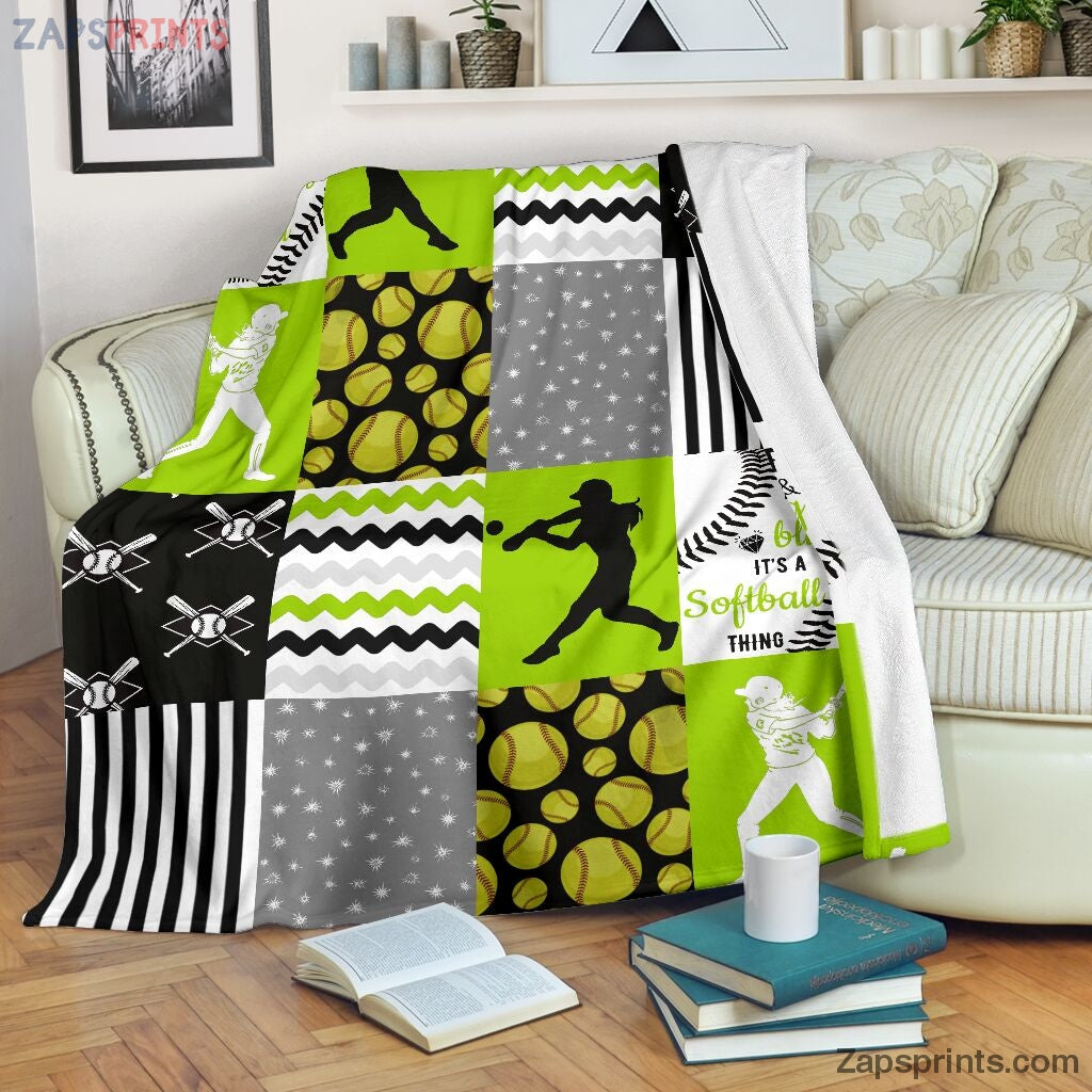 Dirt And Bling Its A Softball Thing Blanket – Cool Gift Ideas