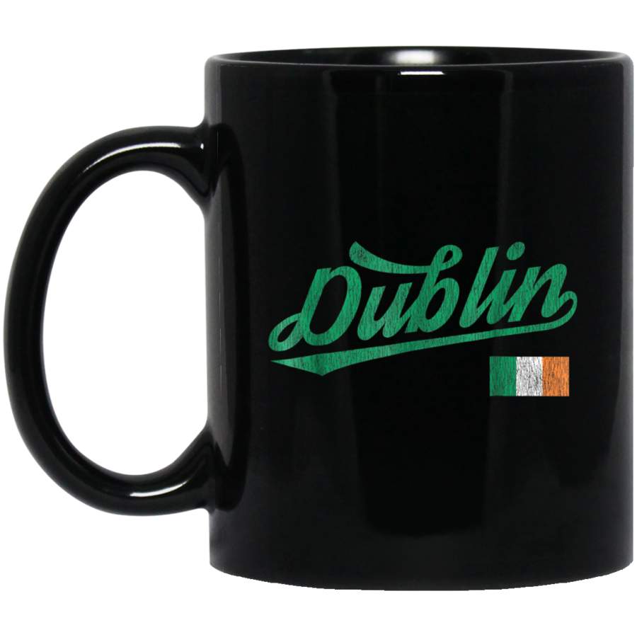 Dublin Ireland Irish Flag Distressed Vintage Mug