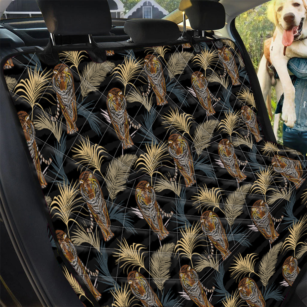 Vintage Tropical Tiger Pattern Print Pet Car Back Seat Cover