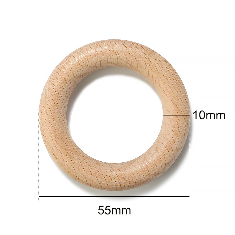 TYRY.HU New 5pcs 40mm Beech Baby Teething Wooden Pendants Necklace Baby Chewing Teethers Organic Eco-friendly Nursing Toys alx