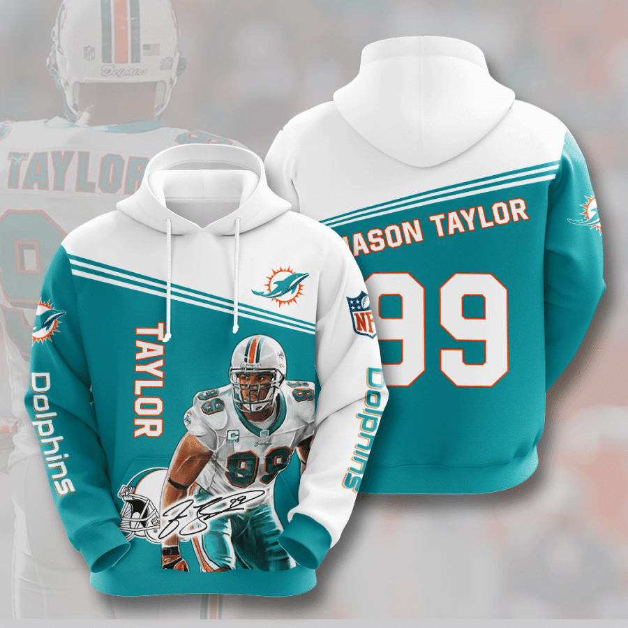 Jason Taylor Miami Dolphins Miami Dolphins 85 Unisex 3D Hoodie Gift For Fans