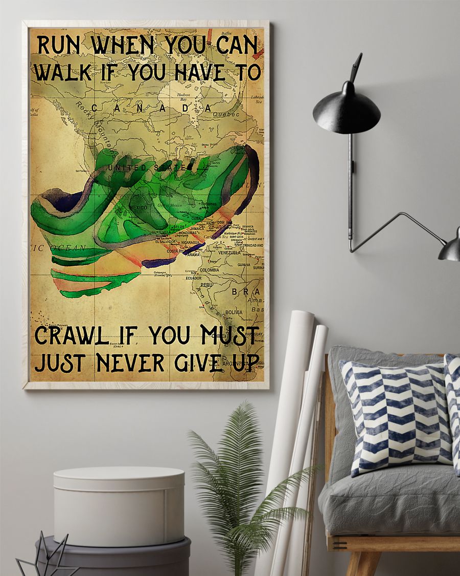 Runners Run When You Can Vertical Canvas And Poster | Wall Decor Visual Art