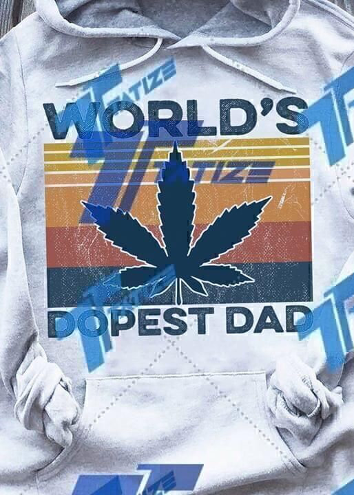 Weed World’s Dopest Dad Vintage Graphic Unisex T Shirt, Sweatshirt, Hoodie Size S – 5XL