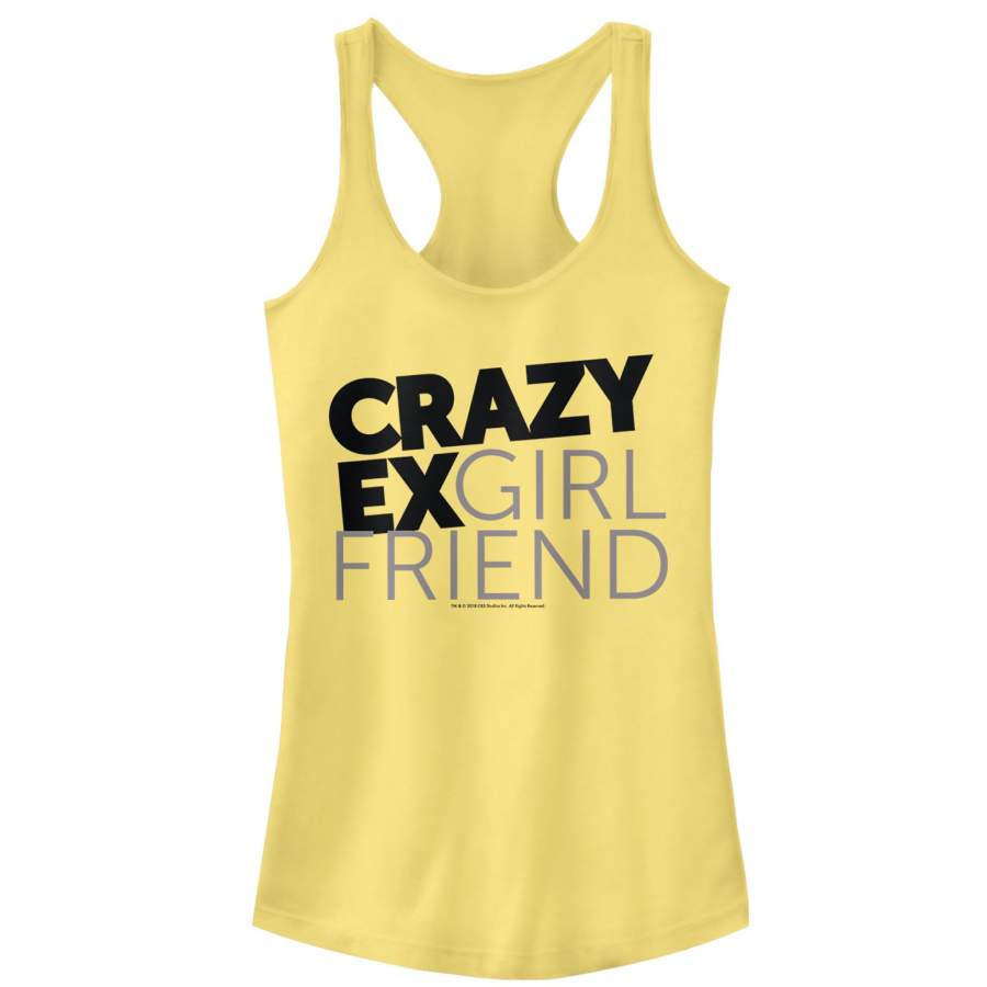 Crazy Ex-Girlfriend Junior’s Text Logo  Racerback Tank