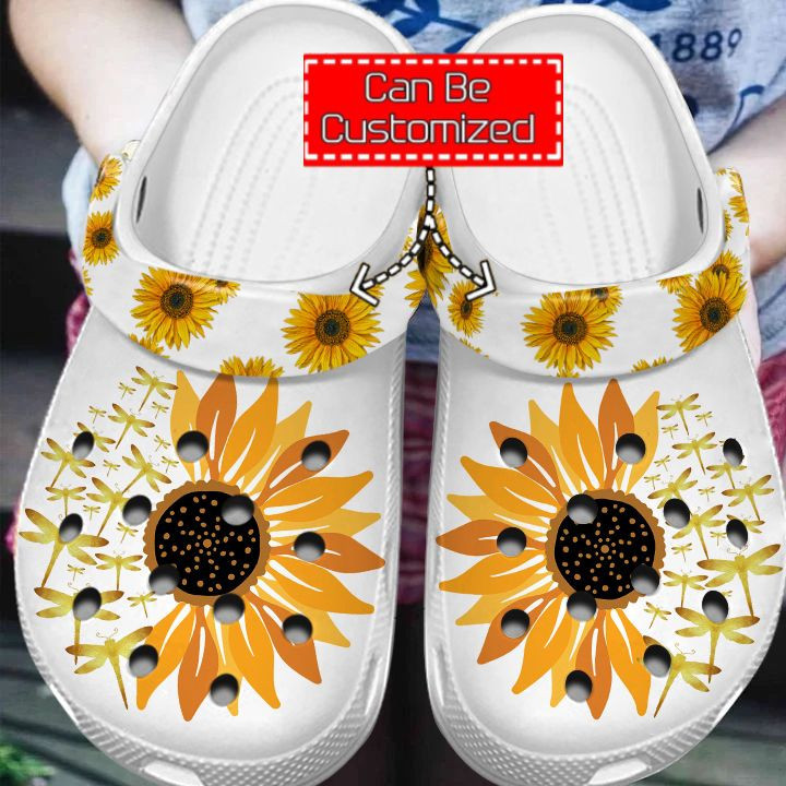 Animal Print – Dragonfly Sunflower Clog Shoes For Men And Women