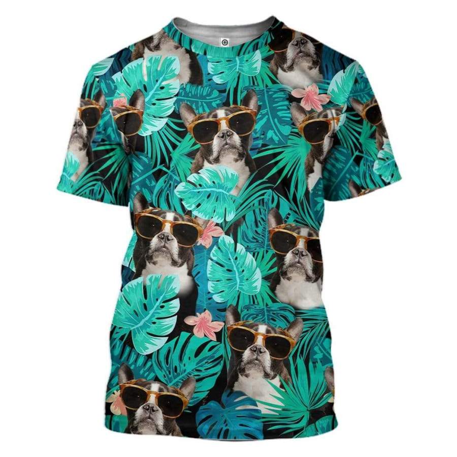 Gearhuman French Bulldog Tropical Hawaiian Custom Tshirt Apparel Ha79810